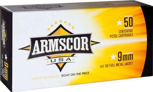 Armscor Ammo 9MM 147GR FMJ 50/20