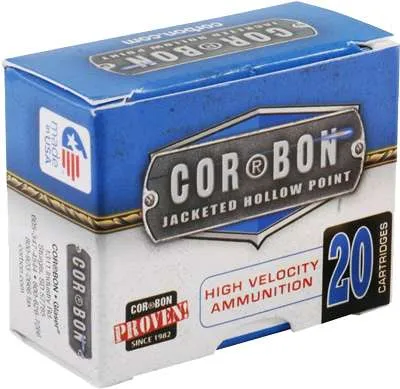 Cor-Bon Self Defense 45 ACP +P 185 gr Jacketed Hollow Point (JHP) 20 Bx/ 25 Cs