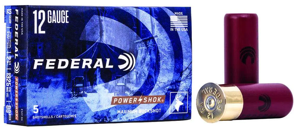 Federal 12GA 2.75" 00 Buck 9 Pellets 5rd 50bx/cs