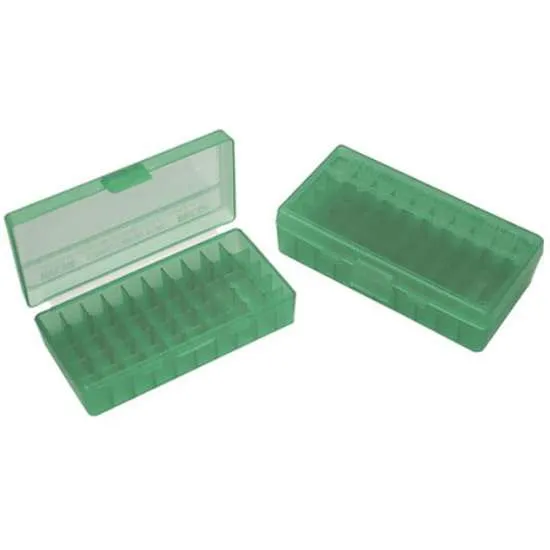 MTM Box .45ACP/.40SW/10MM 50-Rounds Flip Top Green