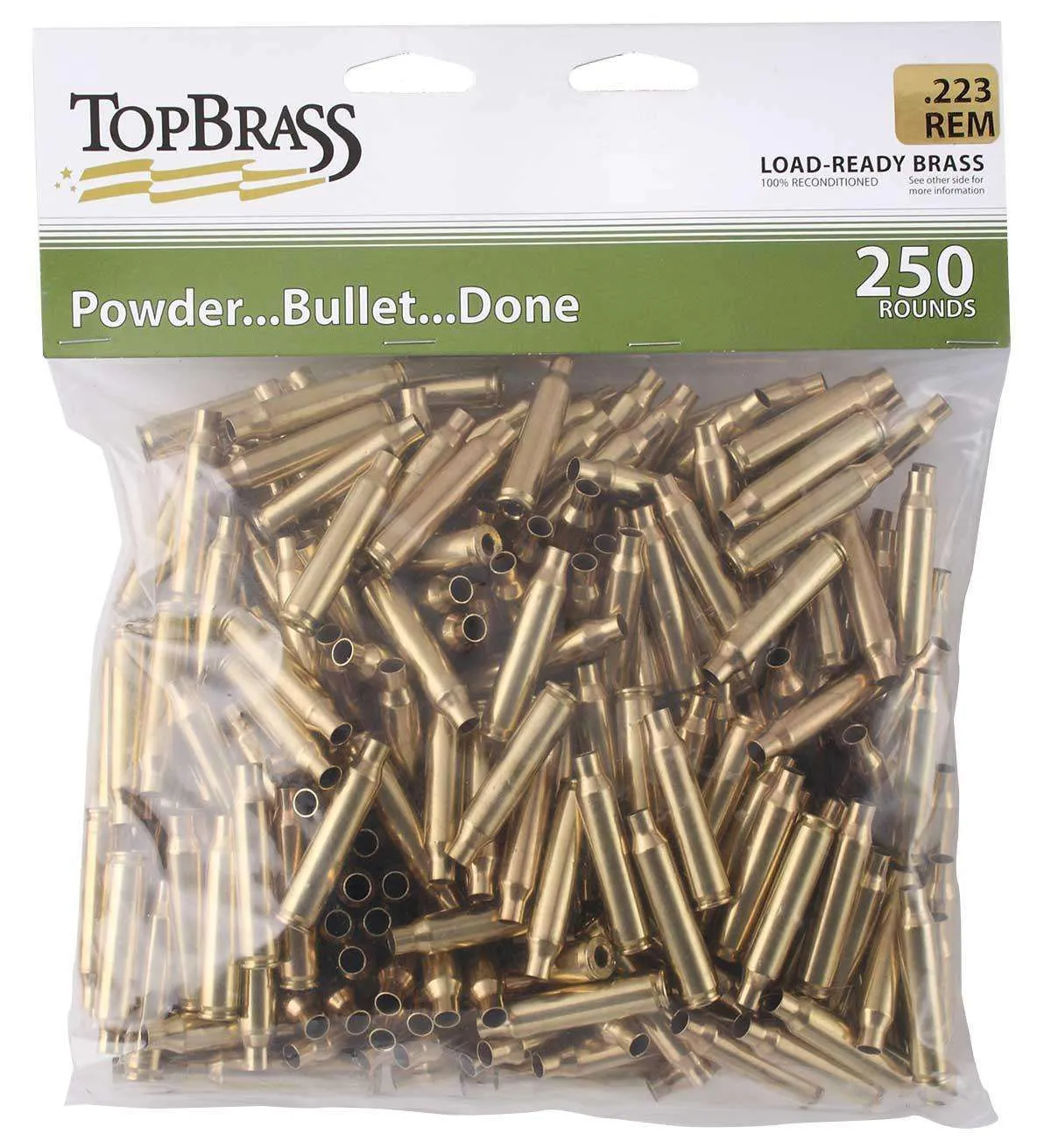 Top Brass 223 Rem Brass 250 Rounds