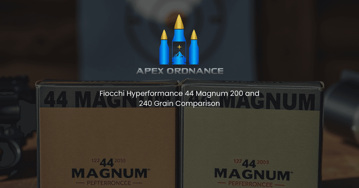 Fiocchi Hyperformance 44 Magnum 200 and 240 Grain Comparison